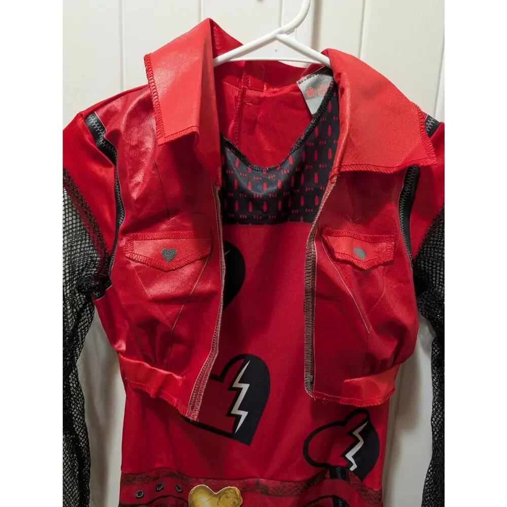 Disney Descendants Rise of Red Halloween Costume Cosplay Jumpsuit Girls L 10-12